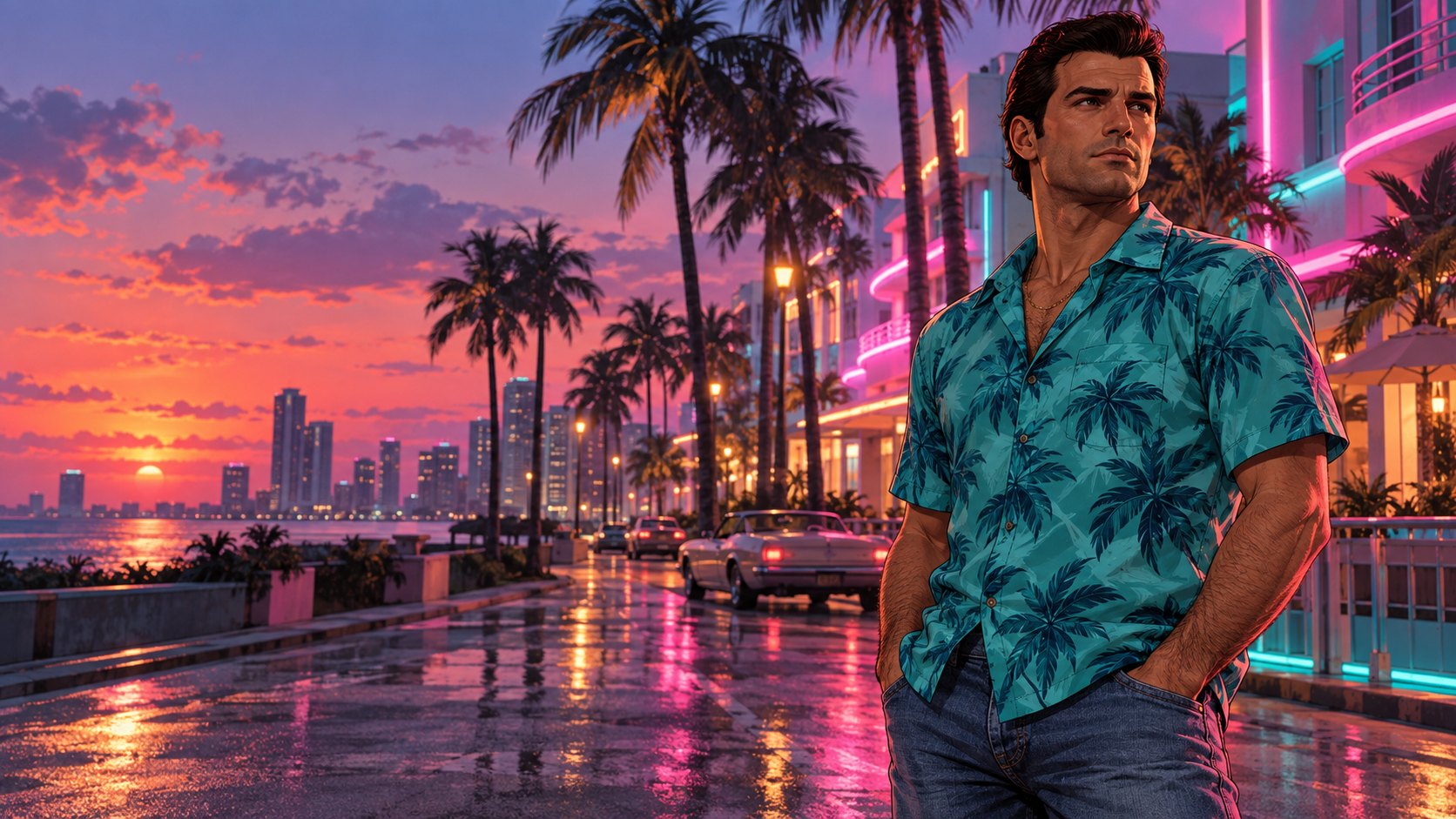Unofficial fan art for Grand Theft Auto: Vice City